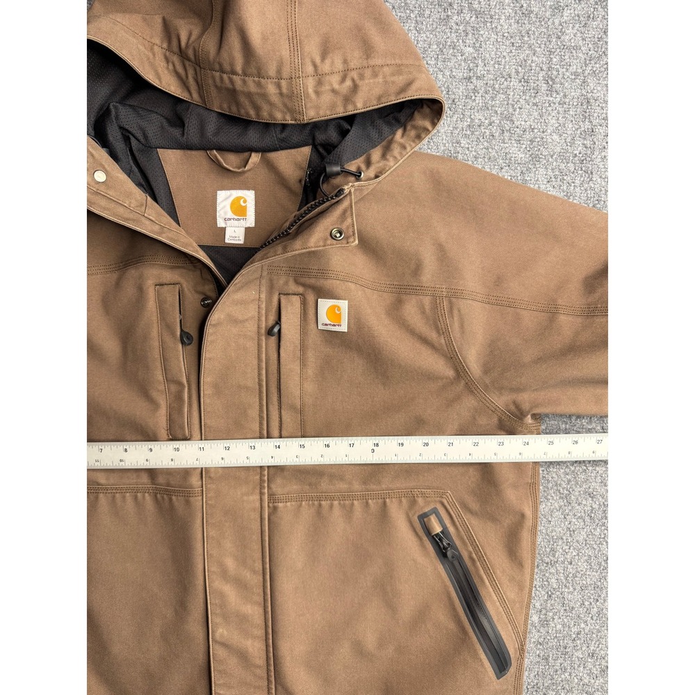 Carhartt Quick Duck Harbor Storm Defender Workwear Jacket L Dark Canyon Brown - Picture 5 of 7